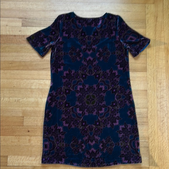 Sundance Velvet Floral Dress in Teal, with Shades of Purple and Pink & Green - Picture 10 of 10